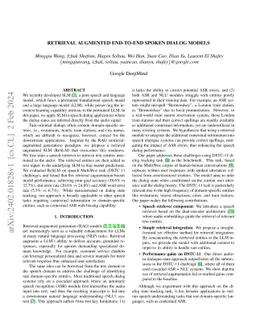 Retrieval Augmented End-to-End Spoken Dialog Models
