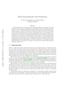 Multi-Armed Bandits with Interference