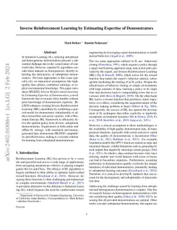 Inverse Reinforcement Learning by Estimating Expertise of Demonstrators