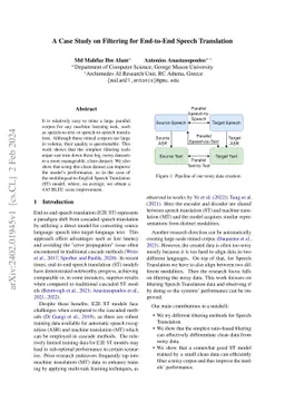 A Case Study on Filtering for End-to-End Speech Translation