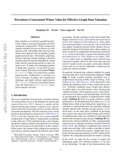 Precedence-Constrained Winter Value for Effective Graph Data Valuation