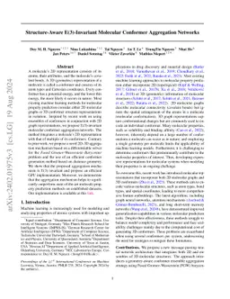 Structure-Aware E(3)-Invariant Molecular Conformer Aggregation Networks