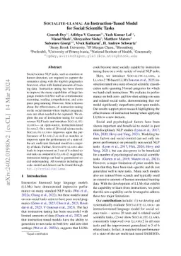 SOCIALITE-LLAMA: An Instruction-Tuned Model for Social Scientific Tasks