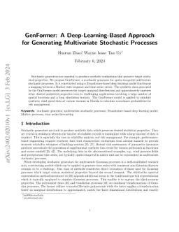 GenFormer: A Deep-Learning-Based Approach for Generating Multivariate
  Stochastic Processes
