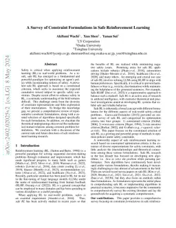 A Survey of Constraint Formulations in Safe Reinforcement Learning