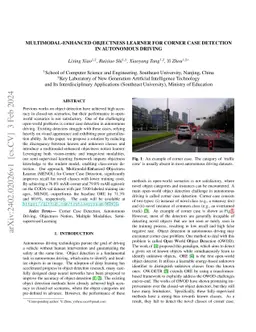 Multimodal-Enhanced Objectness Learner for Corner Case Detection in
  Autonomous Driving
