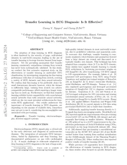 Transfer Learning in ECG Diagnosis: Is It Effective?