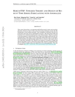 RobustTSF: Towards Theory and Design of Robust Time Series Forecasting
  with Anomalies