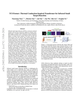 TCI-Former: Thermal Conduction-Inspired Transformer for Infrared Small
  Target Detection