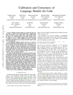 Calibration and Correctness of Language Models for Code