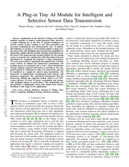A Plug-in Tiny AI Module for Intelligent and Selective Sensor Data
  Transmission