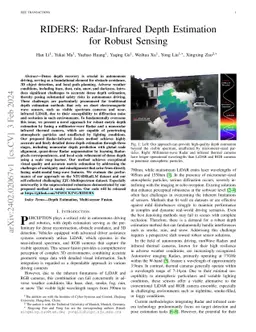 RIDERS: Radar-Infrared Depth Estimation for Robust Sensing