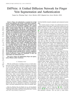 DiffVein: A Unified Diffusion Network for Finger Vein Segmentation and
  Authentication