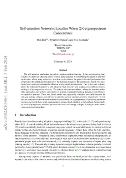 Self-attention Networks Localize When QK-eigenspectrum Concentrates