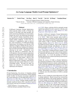 Are Large Language Models Good Prompt Optimizers?