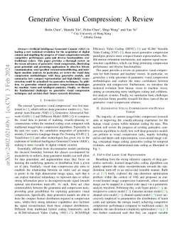 Generative Visual Compression: A Review