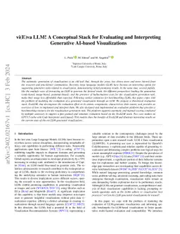 Vi(E)va LLM! A Conceptual Stack for Evaluating and Interpreting
  Generative AI-based Visualizations