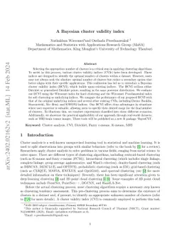 A Bayesian cluster validity index
