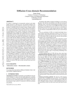 Diffusion Cross-domain Recommendation