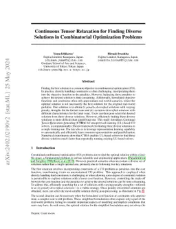 Continuous Parallel Relaxation for Finding Diverse Solutions in Combinatorial Optimization Problems