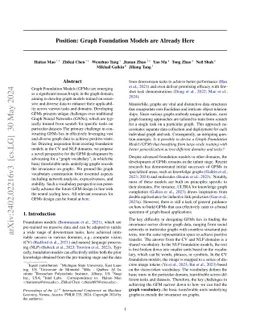 Position: Graph Foundation Models are Already Here