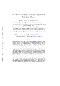 CoFiNet: Unveiling Camouflaged Objects with Multi-Scale Finesse