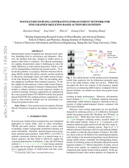Wavelet-Decoupling Contrastive Enhancement Network for Fine-Grained
  Skeleton-Based Action Recognition