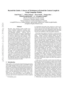 Beyond the Limits: A Survey of Techniques to Extend the Context Length
  in Large Language Models