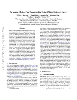Parameter-Efficient Fine-Tuning for Pre-Trained Vision Models: A Survey and Benchmark