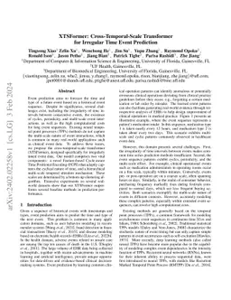 XTSFormer: Cross-Temporal-Scale Transformer for Irregular Time Event
  Prediction
