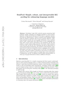 SemPool: Simple, robust, and interpretable KG pooling for enhancing
  language models