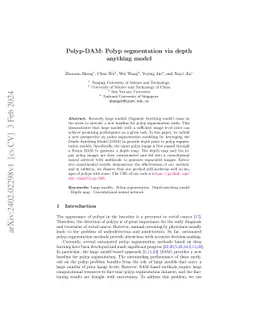Polyp-DAM: Polyp segmentation via depth anything model