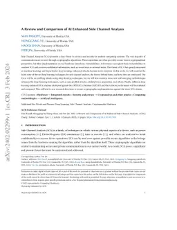 A Review and Comparison of AI Enhanced Side Channel Analysis