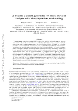 A flexible Bayesian g-formula for causal survival analyses with time-dependent confounding