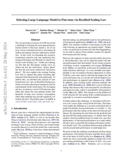 Selecting Large Language Model to Fine-tune via Rectified Scaling Law