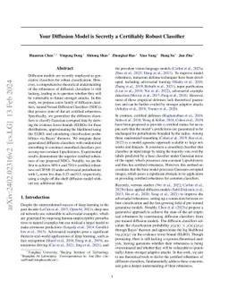 Your Diffusion Model is Secretly a Certifiably Robust Classifier