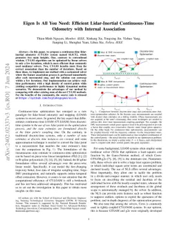 Eigen Is All You Need: Efficient Lidar-Inertial Continuous-Time Odometry
  with Internal Association