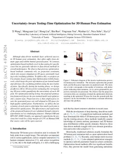 Uncertainty-Aware Testing-Time Optimization for 3D Human Pose Estimation