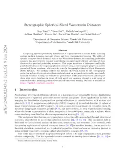 Stereographic Spherical Sliced Wasserstein Distances