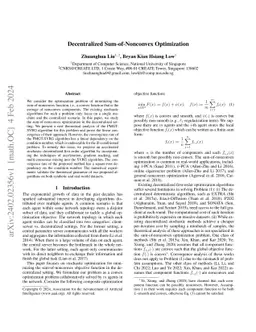 Decentralized Sum-of-Nonconvex Optimization