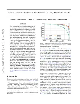 Timer: Generative Pre-trained Transformers Are Large Time Series Models