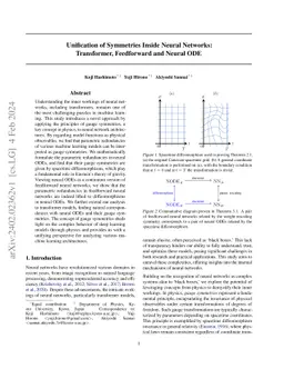 Unification of Symmetries Inside Neural Networks: Transformer,
  Feedforward and Neural ODE