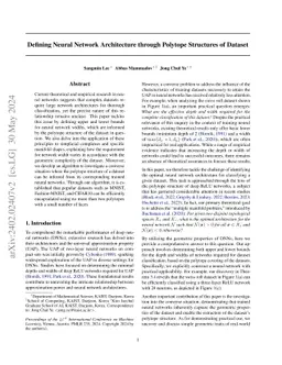 Defining Neural Network Architecture through Polytope Structures of
  Dataset