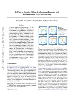DiffStitch: Boosting Offline Reinforcement Learning with Diffusion-based
  Trajectory Stitching