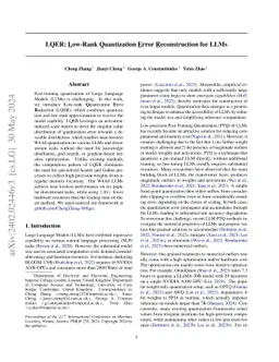 LQER: Low-Rank Quantization Error Reconstruction for LLMs