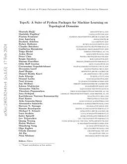 TopoX: A Suite of Python Packages for Machine Learning on Topological
  Domains