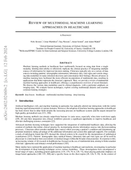 Review of multimodal machine learning approaches in healthcare