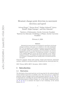 Bivariate change point detection in movement direction and speed