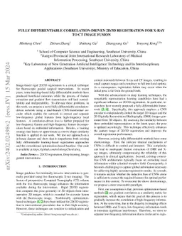 Fully Differentiable Correlation-driven 2D/3D Registration for X-ray to
  CT Image Fusion