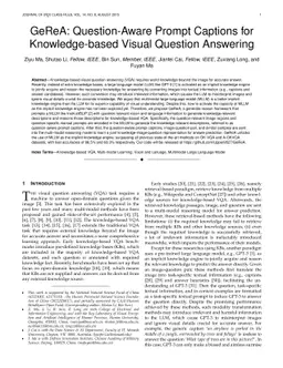 GeReA: Question-Aware Prompt Captions for Knowledge-based Visual
  Question Answering